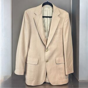 Stanley Blacker Beige Tailored Wool Blazer